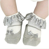 Cute Baby Girl Socks Toddler Kids Warm Soft Cotton Bowknot Socks