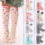 Toddlers Kids Girls Knee High Socks School Cotton Socks Striped baby Long Socks