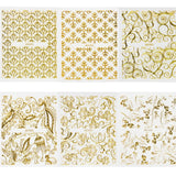 20Sheets Gold 3d Nail Art Stickers Hollow Decals Mixed Designs Adhesive Flower Nail Tips Decorations Salon Accessory LAAD301-326
