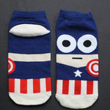 1 Pair Spring Marvel Avengers Socks Women Men Sock Cartoon Batman Captain America Iron man Spiderman Bruce Lee Marvel Socks