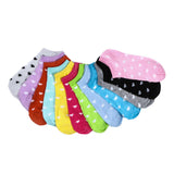 5 Pairs Cute Bamboo Socks Girls Children Kids Heart Dot Solid Socks Lovely Cotton Socks for Girls
