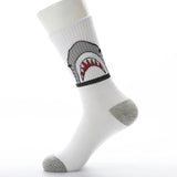 Men casual cotton socks cartoon shark fashion hiphop style New Women socks skateboard sporty korea Animal student funny Solid