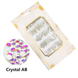 Multi-size 1680pcs Glass Nail Rhinestones For Nails Art Decorations Crystals Strass Charms Partition Mixed Size Rhinestone Set